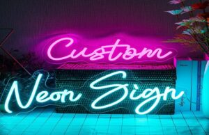. Custom design neon LED sign